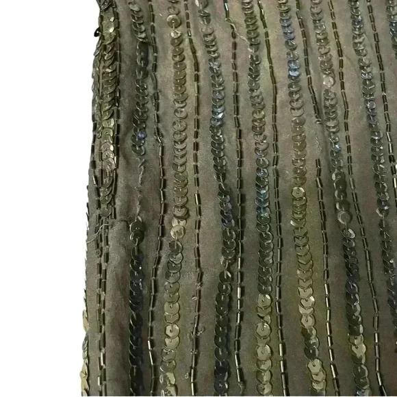 Midnight Run Sequin 100% silk Black pants Vintage 80’s Shimmer Wide Leg - Picture 5 of 11